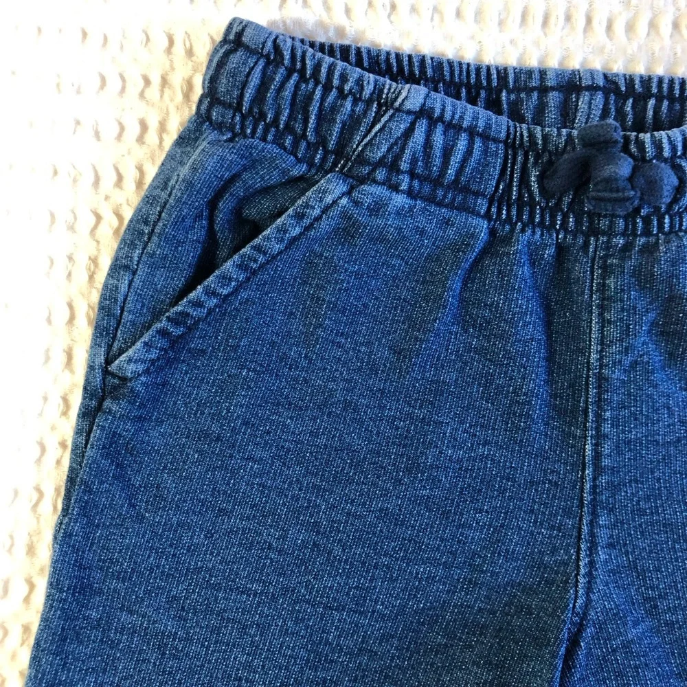 baby GAP Boys Dark Blue Elastic-Waist Cotton Shorts Size 5T